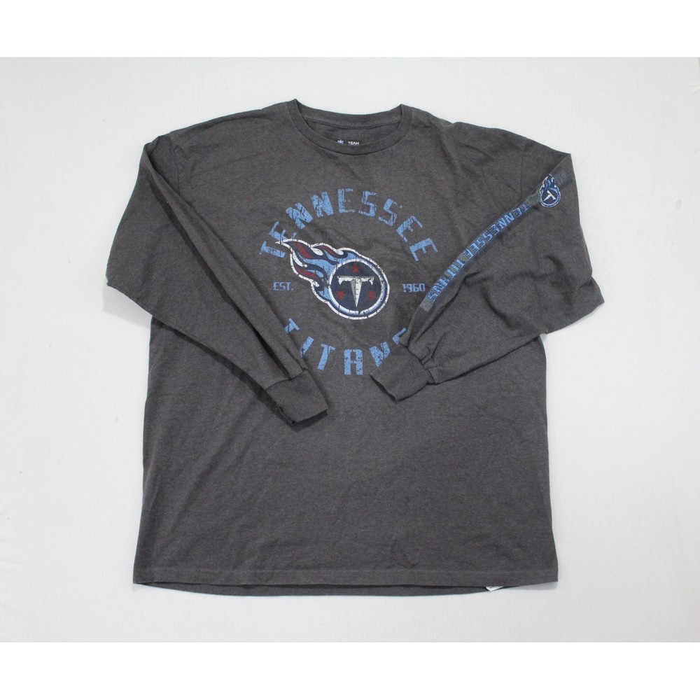 NFl Team Gray Tee Shirt Men Tennessee Titans Size XXL
